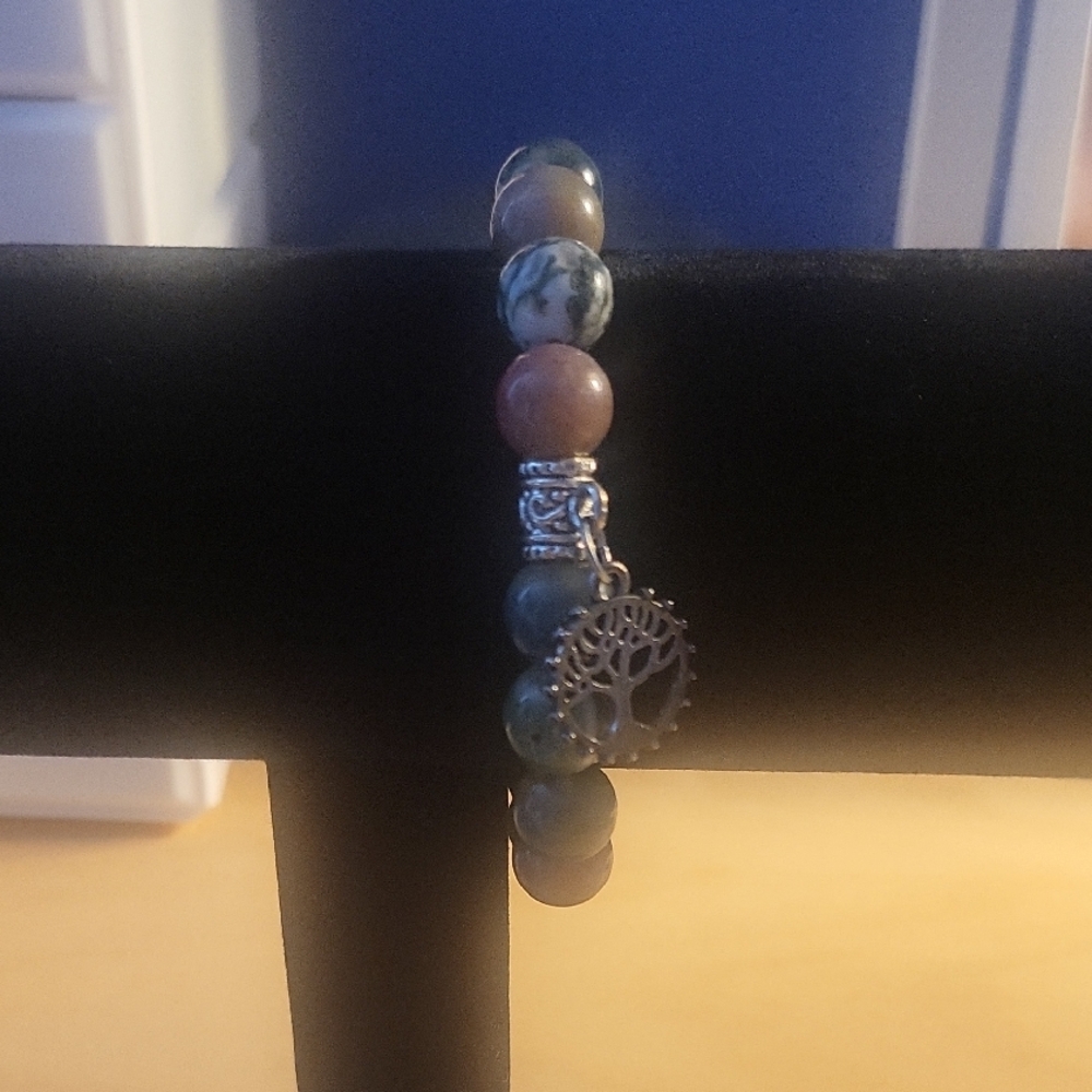 Jasper Stretchy Beaded Bracelet